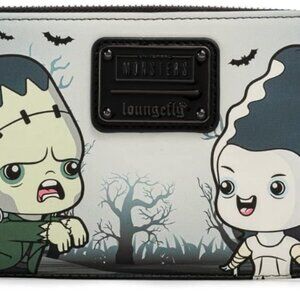 Loungefly Universal Monsters Chibi Faux Leather Zip Wallet